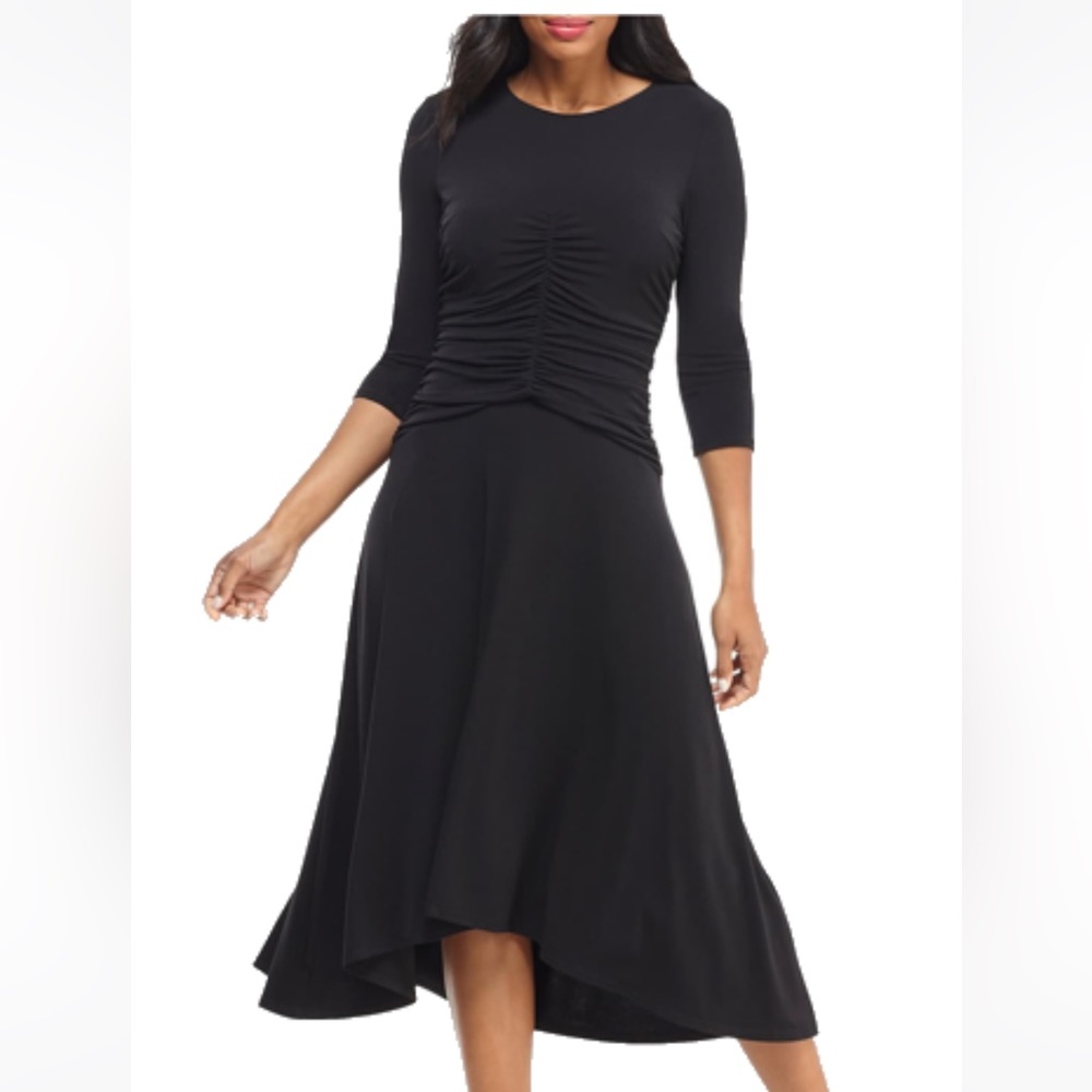 NWT Ruched Jersey Midi Dress Maggy London size 10 12